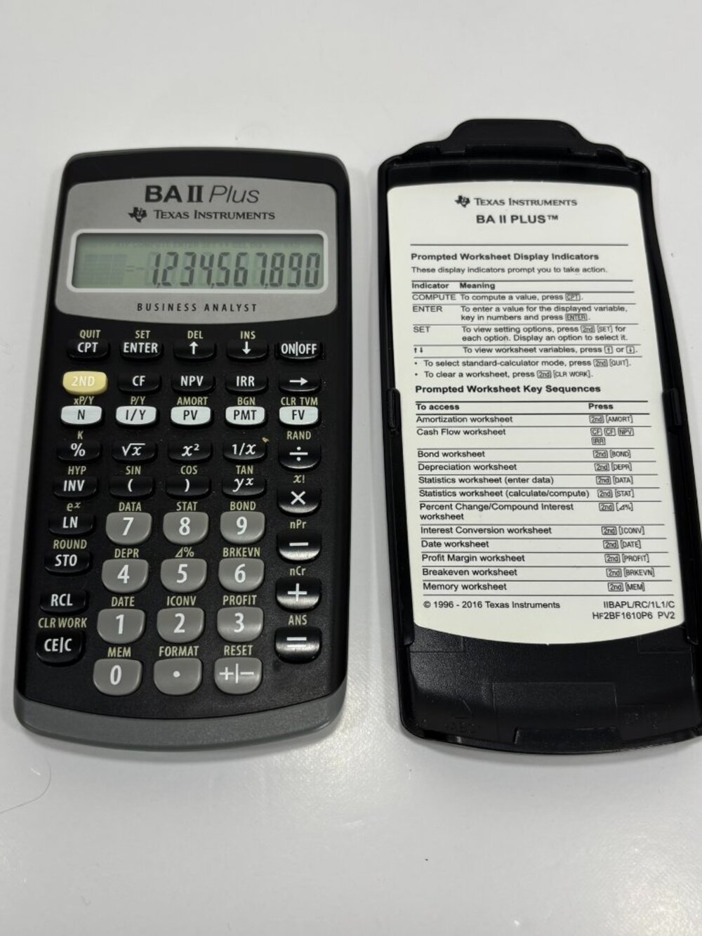 Texas Instruments BAII Plus Business Analyst Calculator - TESTED